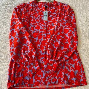 Ann Taylor Floral Blouse - NWT XSP